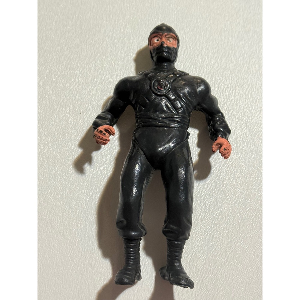 Vintage Ninja Action Figure Black Stealth Martial Arts Warrior Retro Toy 4 Inch